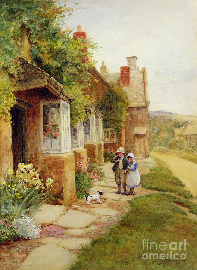 The Puppy Painting by Arthur Claude Strachan