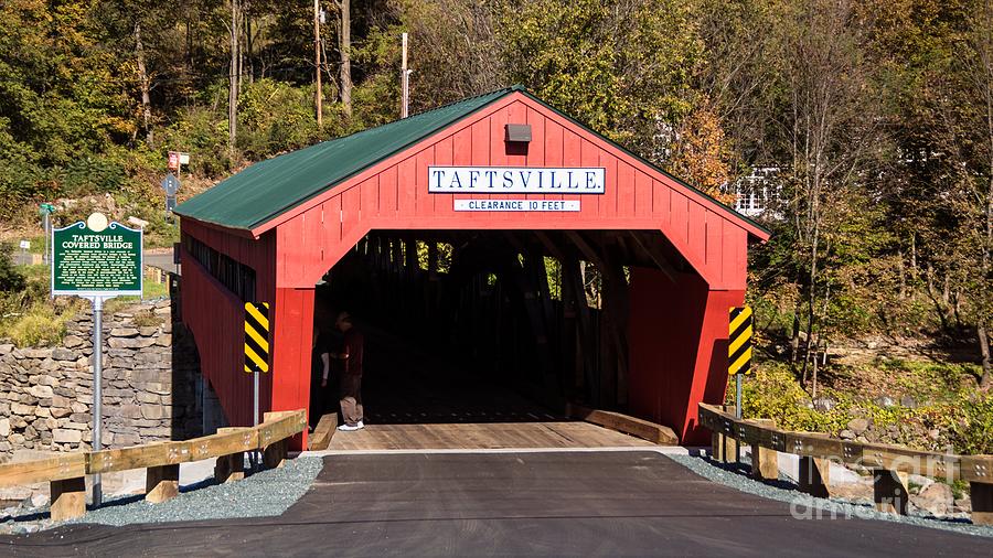 The rebuilt Taftsville Covered Bridge. #2 Photograph by New England Photography