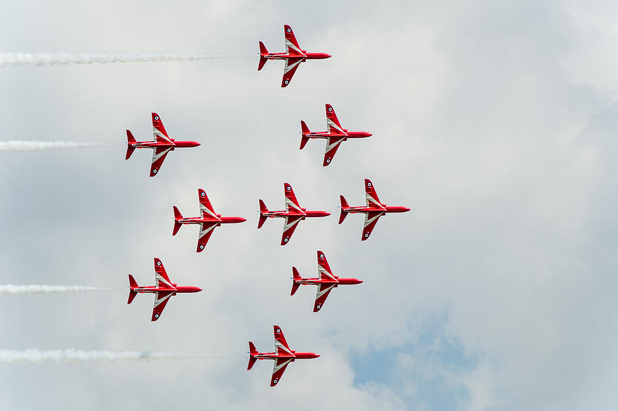 The Red Arrows #1 Photograph by Gary Eason