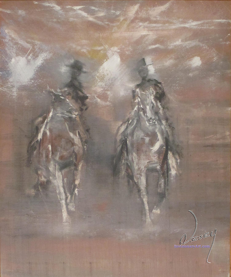 Horse Painting - The Riders by Al Vesey