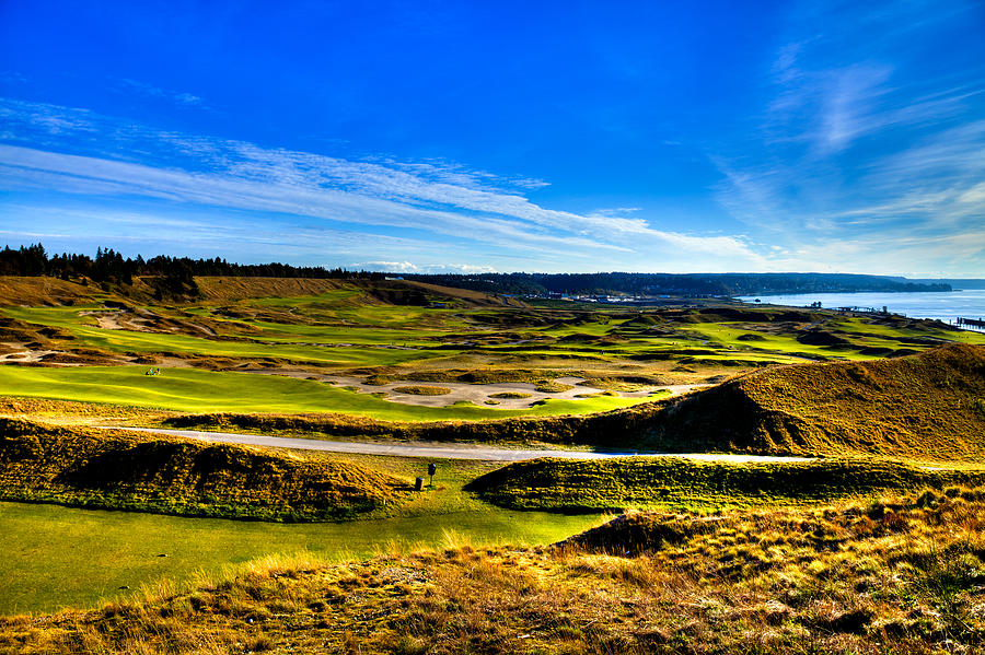 Golf Photograph - The Scenic Chambers Bay Golf Course IV - Location Of The 2015 U.S. Open Tournament #2 by David Patterson