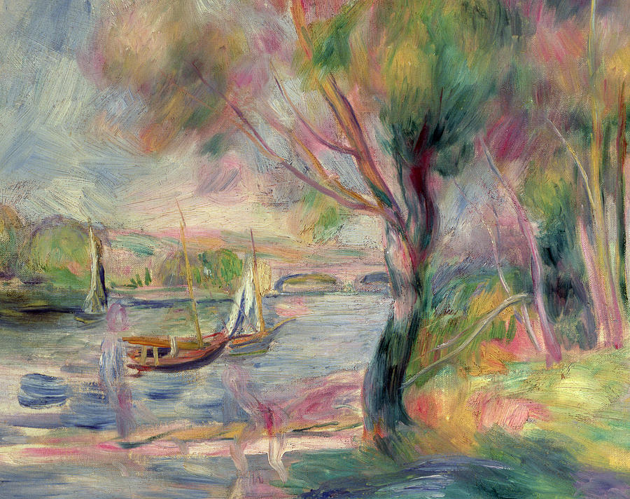 Pierre Auguste Renoir Painting - The Seine at Argenteuil by Pierre Auguste Renoir
