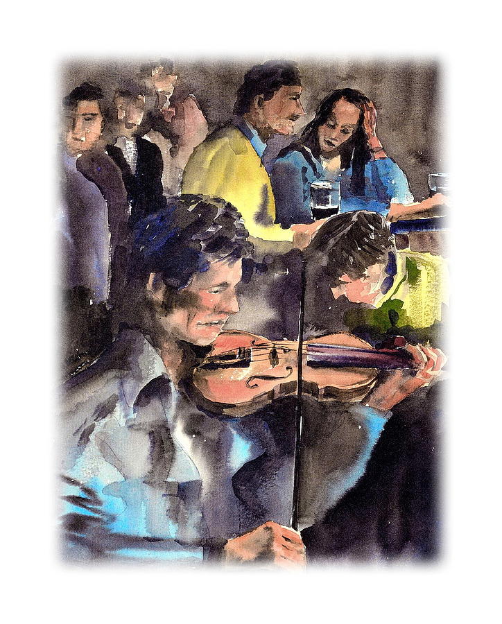 Music Painting - CLARE   The Session by Val Byrne