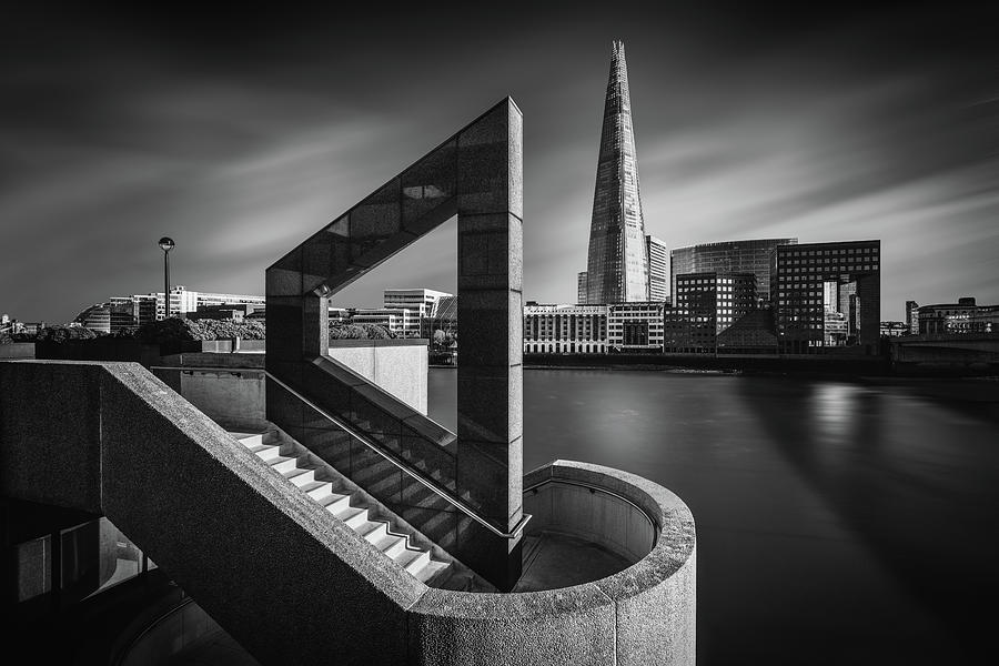 London Photograph - The Shard In Geometry #1 by Nader El Assy