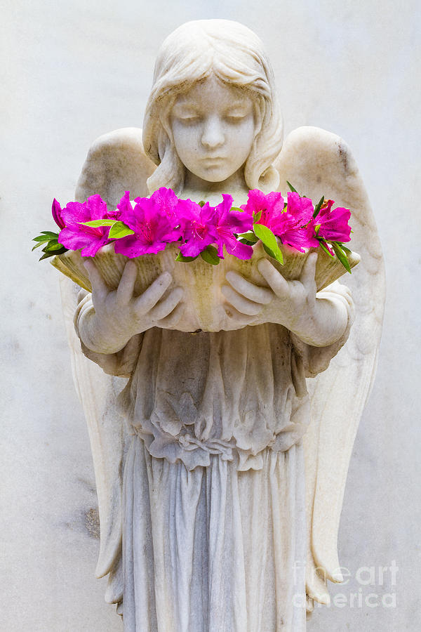 The Shell Girl Bonaventure Cemetery Savannah Georgia #2 Photograph by Dawna Moore Photography