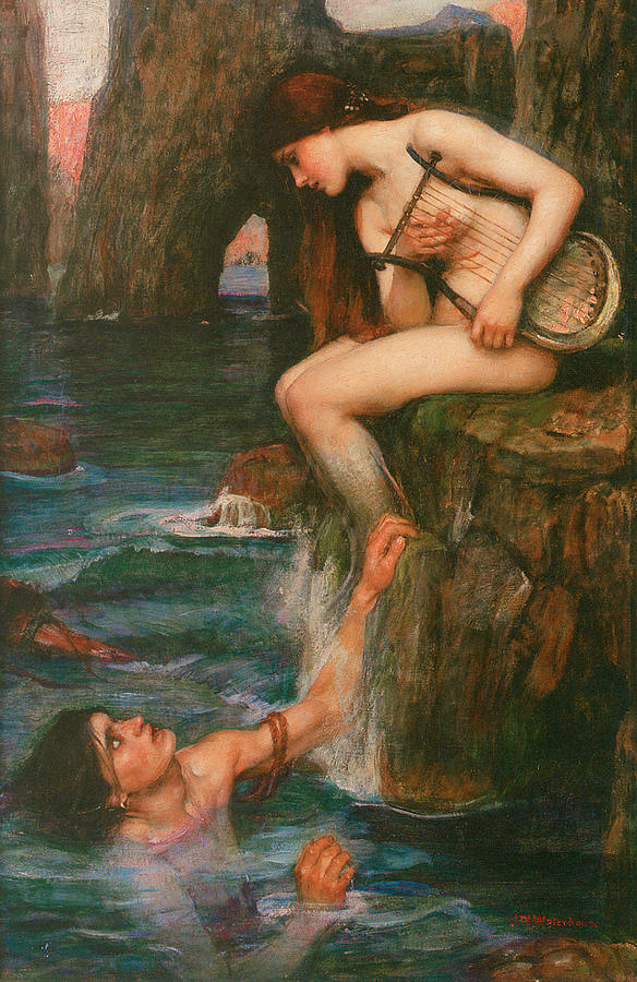 John William Waterhouse Painting - The Siren #1 by John William Waterhouse