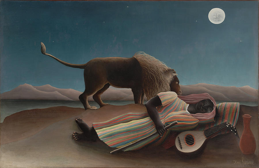 The Sleeping Gypsy #1 Painting by Henri Rousseau
