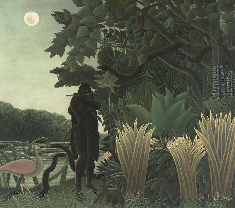 The Snake Charmer #1 Painting by Henri Rousseau