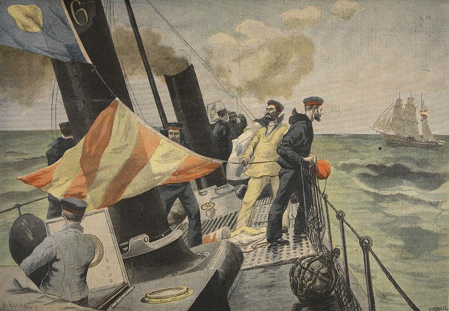 Deck Drawing - The Spanish American War, Illustration by French School