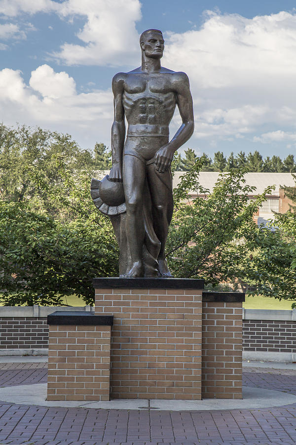Michigan State University Photograph - The Spartan Statue at MSU #1 by John McGraw