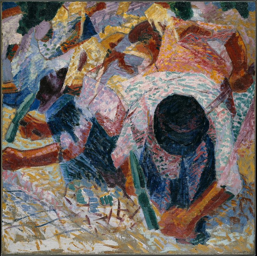 Umberto Boccioni Painting - The Street Pavers #1 by Umberto Boccioni
