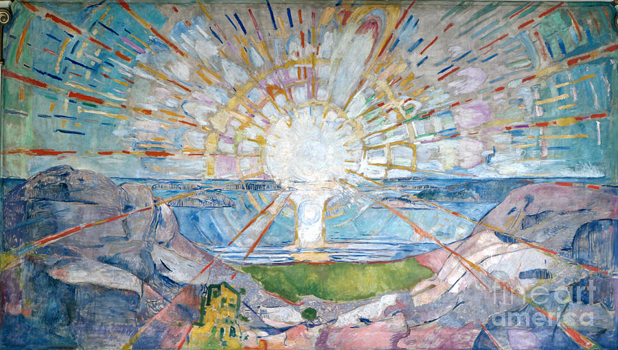 The sun Painting by Edvard Munch
