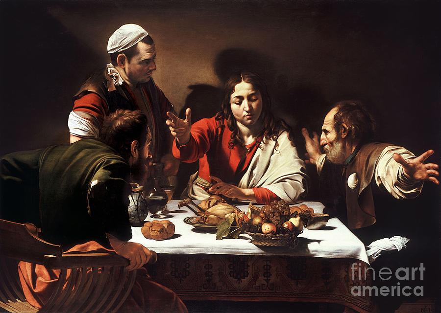 The Supper at Emmaus  #3 Painting by Celestial Images