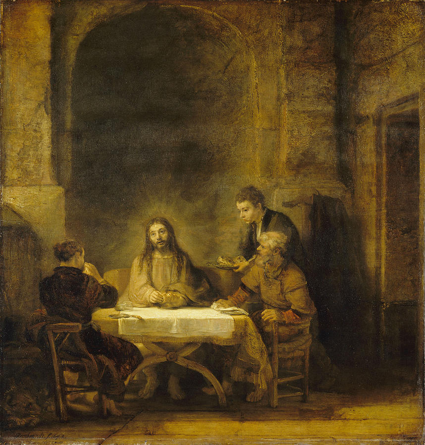 The Supper At Emmaus #1 Painting by Celestial Images