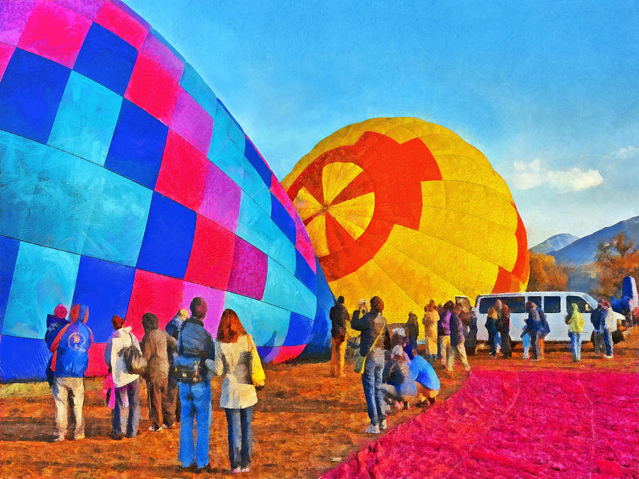 The Taos Mountain Balloon Rally 2 #1 Digital Art by Digital Photographic Arts
