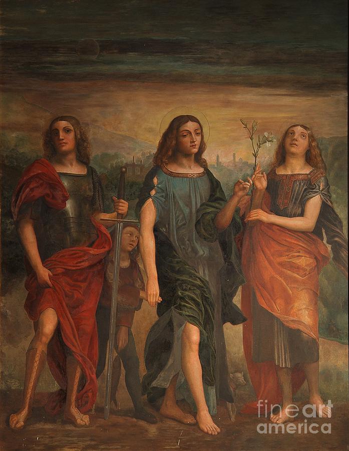 The Three Archangels #1 Painting by Archangelus Gallery