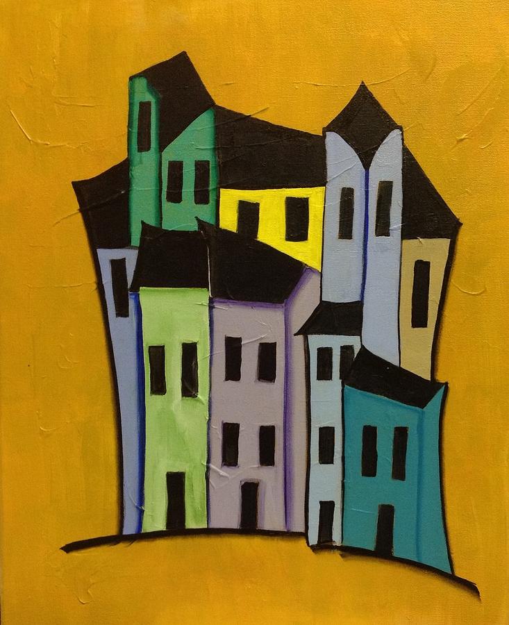 The Village #1 Painting by Heather Lovat-Fraser - Pixels