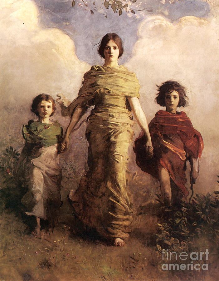 Abbott Handerson Thayer Painting - The Virgin #1 by Abbott Handerson Thayer