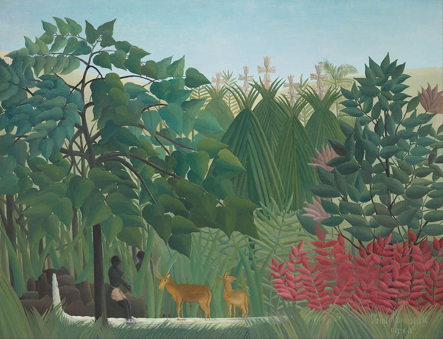 The Waterfall #1 Painting by Henri Rousseau