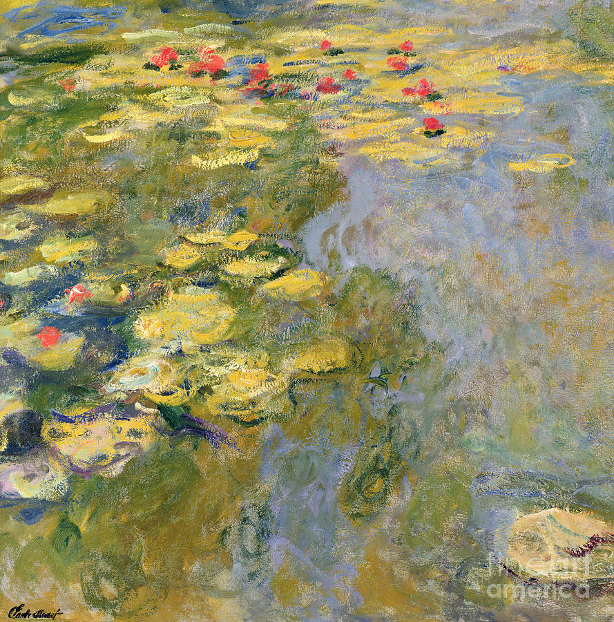 Impressionist Painting - The Waterlily Pond by Claude Monet