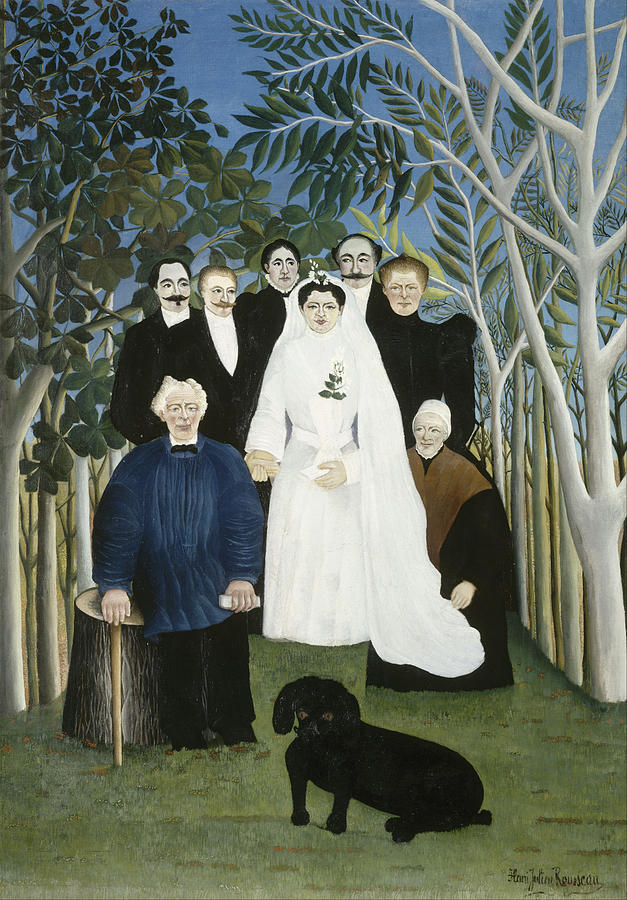 The Wedding Party #1 Painting by Henri Rousseau