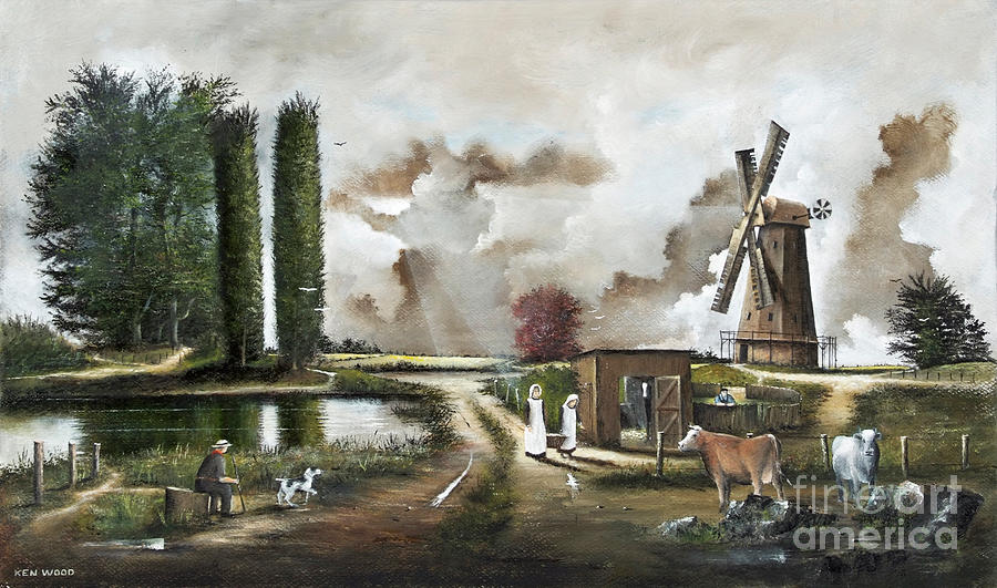  The Windmill Painting by Ken Wood