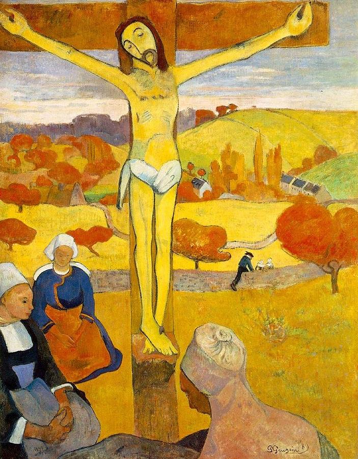 The Yellow Christ #1 Painting by Paul Gauguin