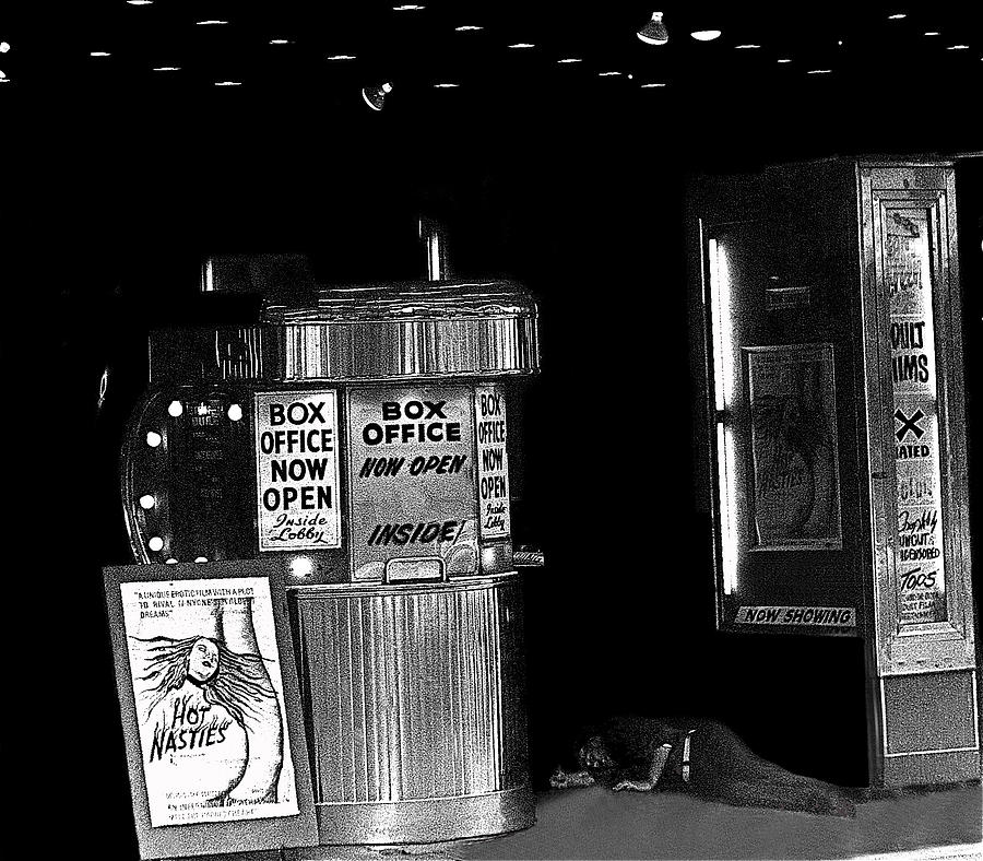 Theater Homage Snoozing Drunk Pilgrim Porn House Combat Zone Boston Massachusetts 1977-2008 #2 Photograph by David Lee Guss