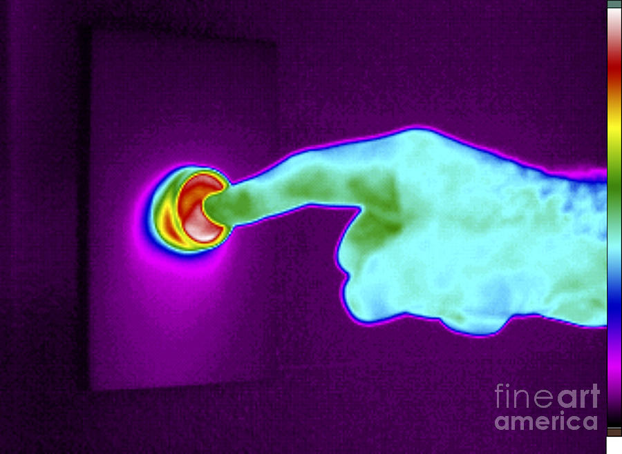 Thermogram Of Pressing A Hot Button #1 Photograph by GIPhotoStock