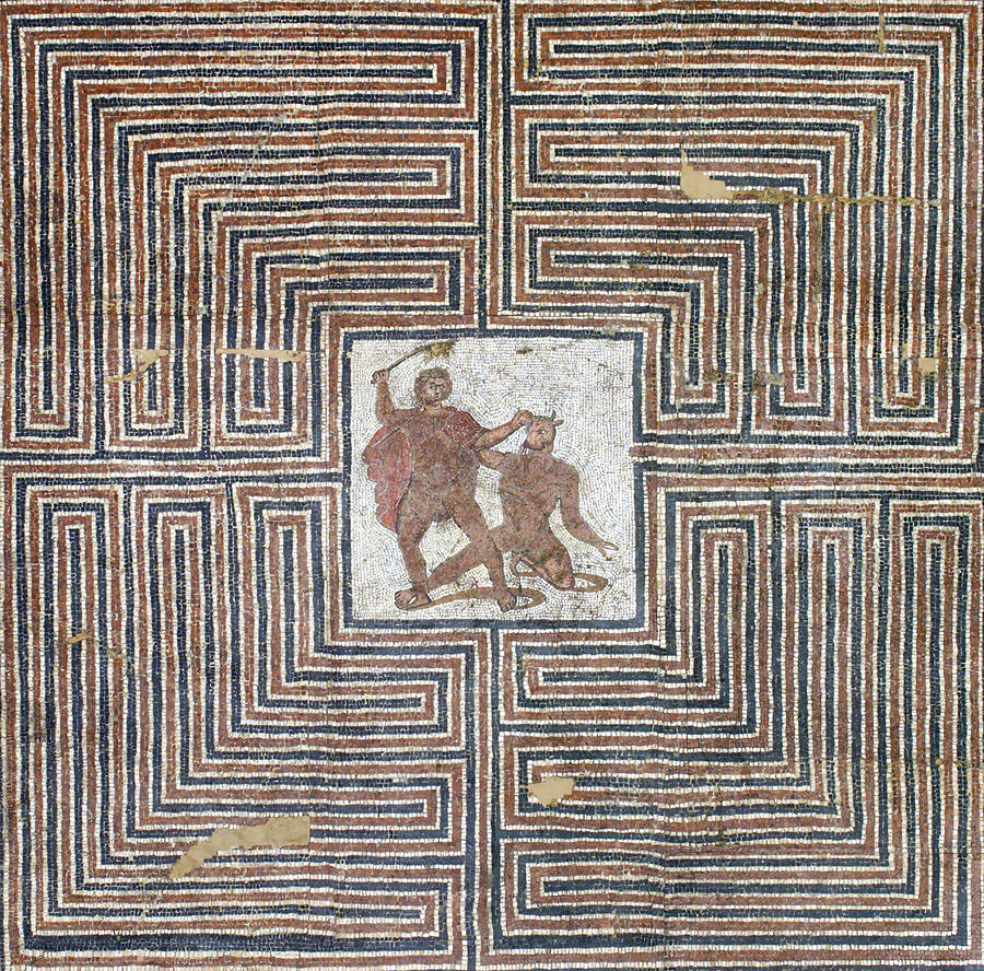 Theseus Mosaic, 4th Century #1 Photograph by Science Source