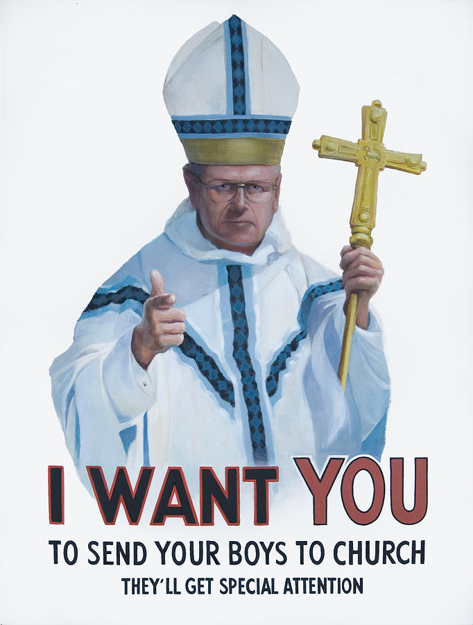 Priest Painting - This Priest Wants You by Johnny Everyman Priest Painting - This Priest Wants You by Johnny Everyman