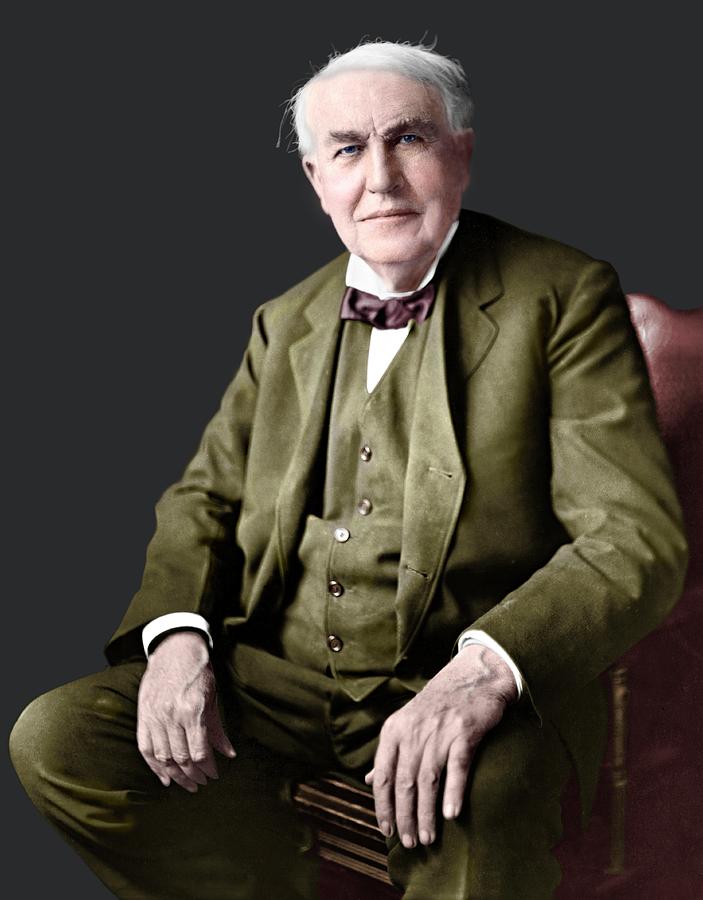 Thomas Edison #1 Photograph by Library Of Congress