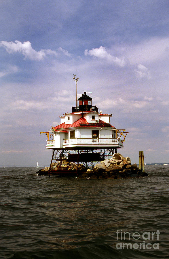 Lighthouse Photograph - Thomas Point Shoal Lighthouse by Skip Willits