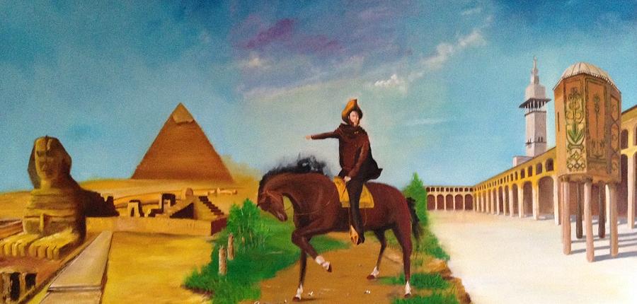 Egypt Painting - Three Cities by Rami Besancon Egypt Painting - Three Cities by Rami Besancon