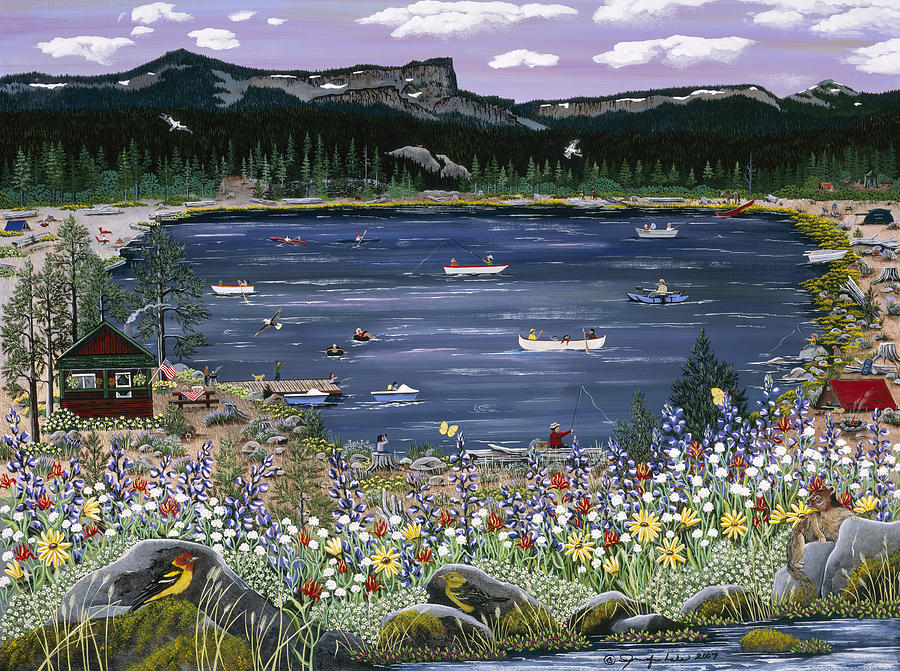 Three Creeks Lake #1 Painting by Jennifer Lake