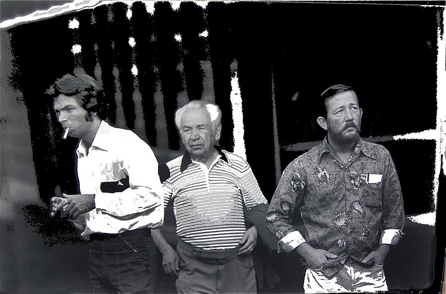 Three Men Wait For Traffic Light Casino Center Las Vegas Nevada 1979-2014 #1 Photograph by David Lee Guss