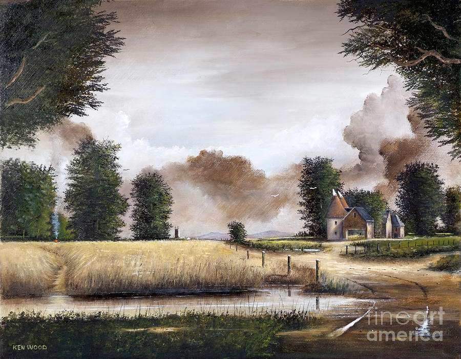 Through The Cornfield - England Painting by Ken Wood