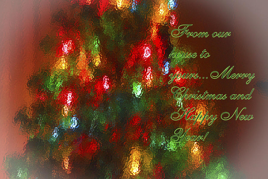 Through The Window Christmas Card #1 Photograph by Barbara Dean