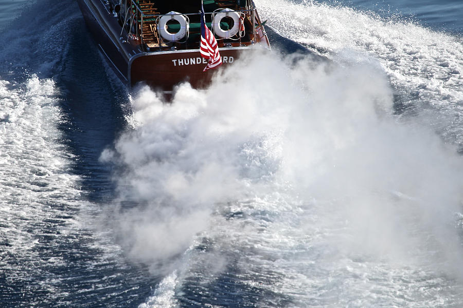Boat Photograph - Thunderbird wake #2 by Steven Lapkin