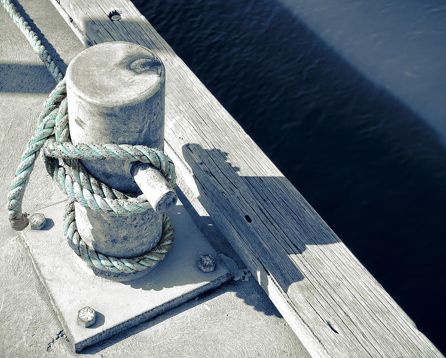 Pier Photograph - Tied Up #2 by Wayne Sherriff