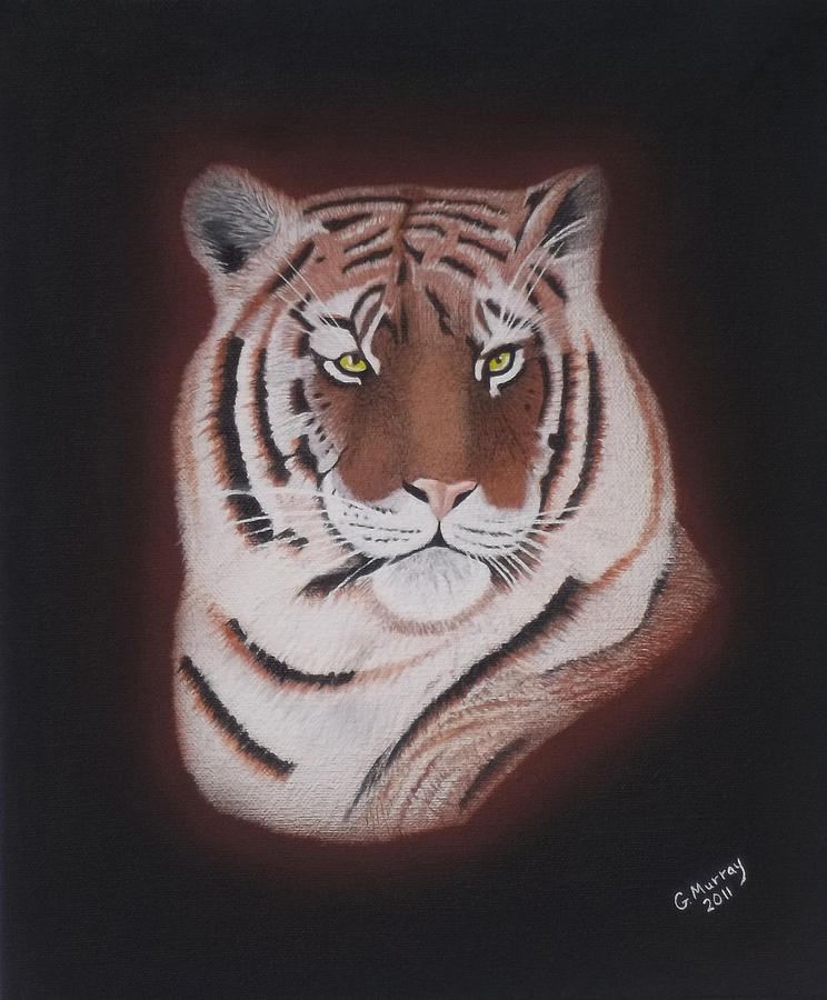 Tiger Portrait Painting by Gregory Murray