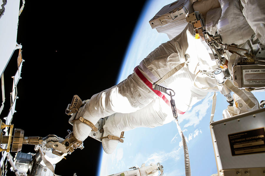 Space Photograph - Tim Kopras Spacewalk #1 by Nasa