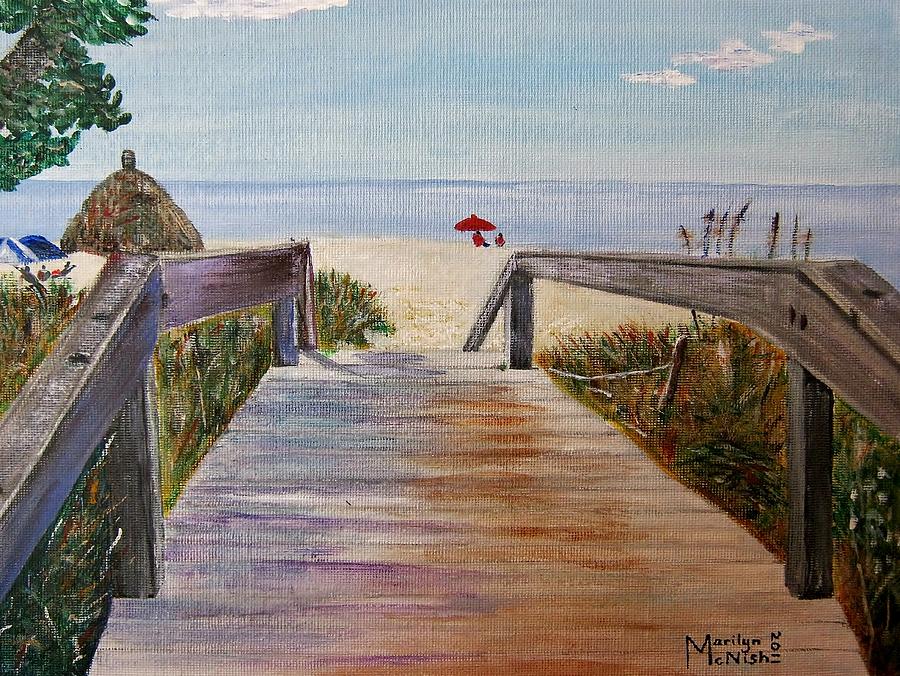 Nature Painting - To the beach by Marilyn McNish