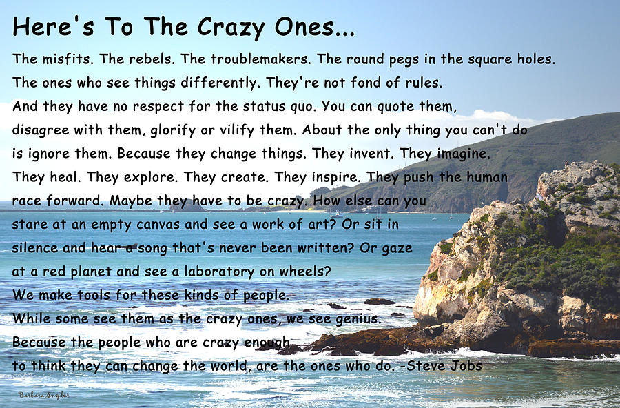 To The Crazy Ones #1 Digital Art by Barbara Snyder