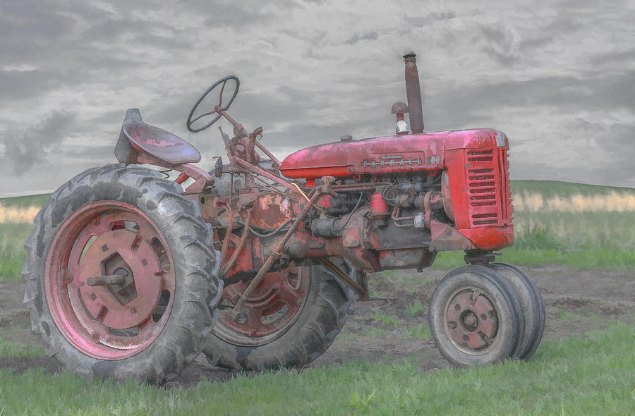 Spring Digital Art - Too Wet to Plow Farm Tractor #1 by Randy Steele