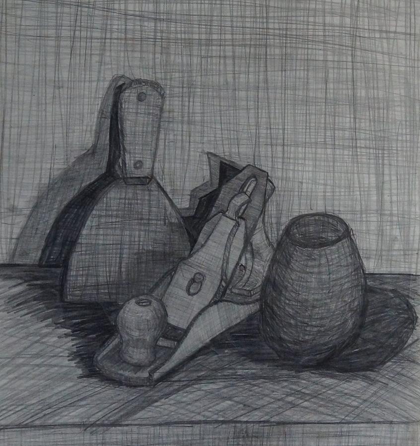 Tools #1 Drawing by Erika Jean Chamberlin