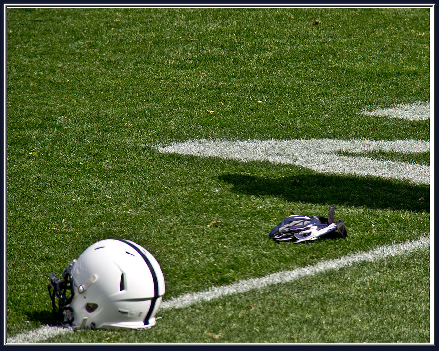 Football Photograph - Tools of the Game #1 by Tom Gari Gallery-Three-Photography