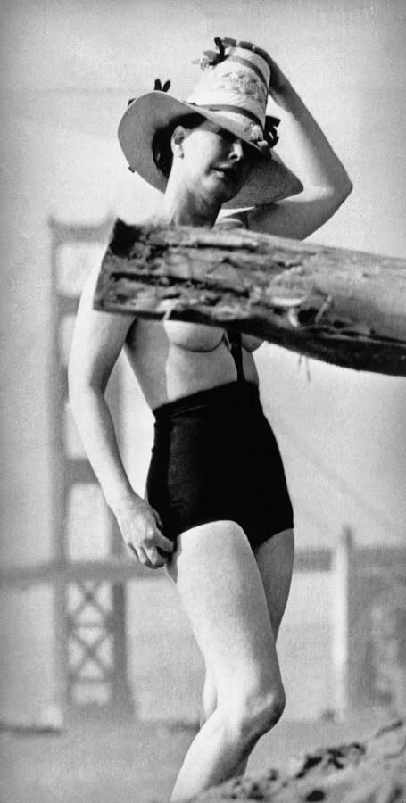Topless Bathing Suit #1 Photograph by Underwood Archives