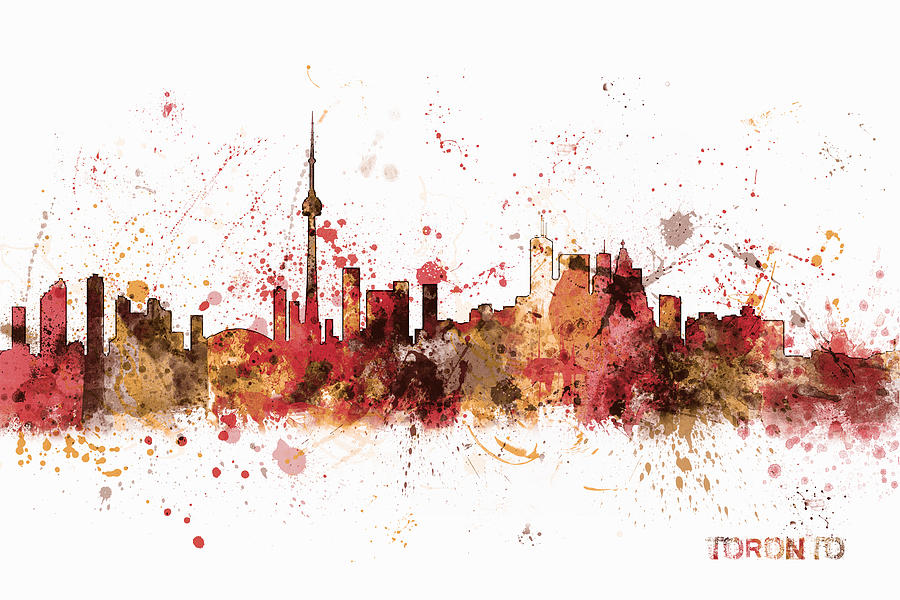 Toronto Canada Skyline #1 Digital Art by Michael Tompsett