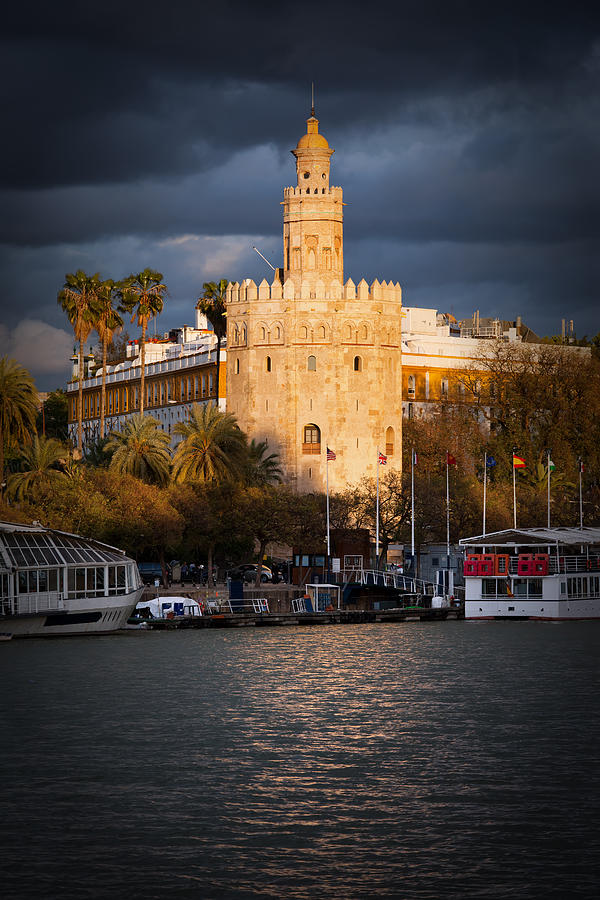 Torre del Oro in Seville at Sunset #1 Photograph by Artur Bogacki